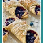 Flaky Blueberry and Cheese Puff Pastry Danish