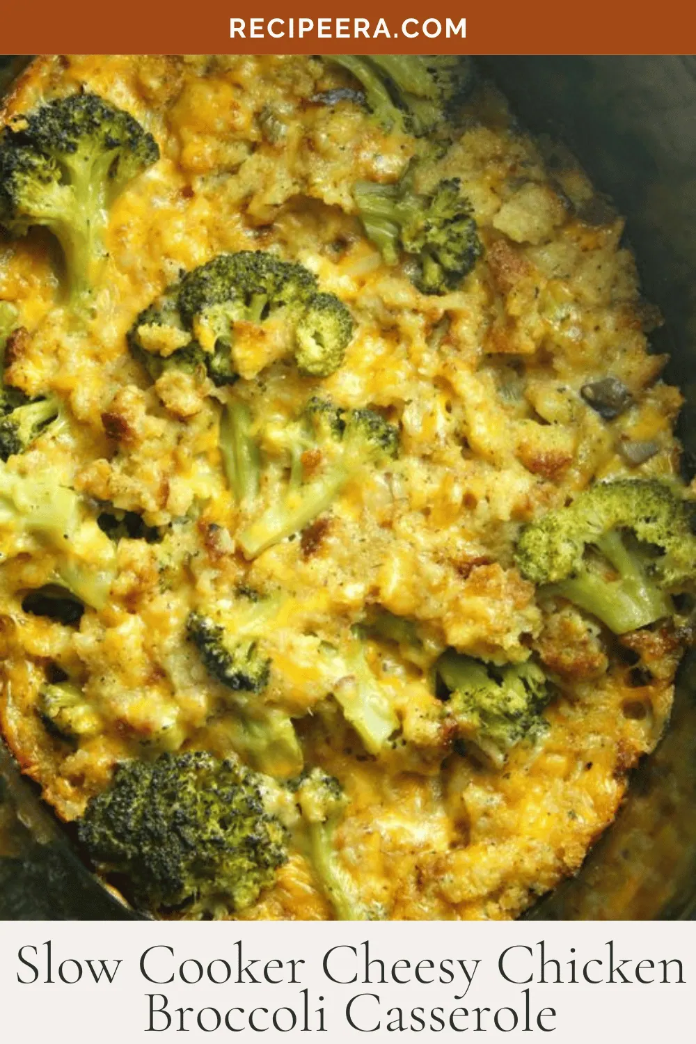 Slow Cooker Cheesy Chicken Broccoli Casserole Recipeera
