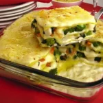 Broccoli and spinach lasagna
