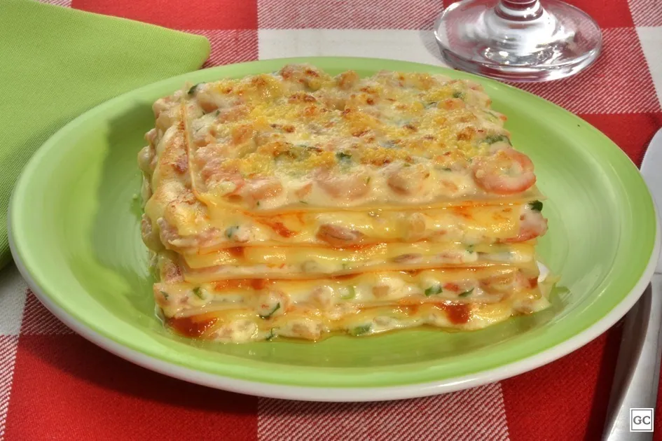 Shrimp Lasagna With Sauce