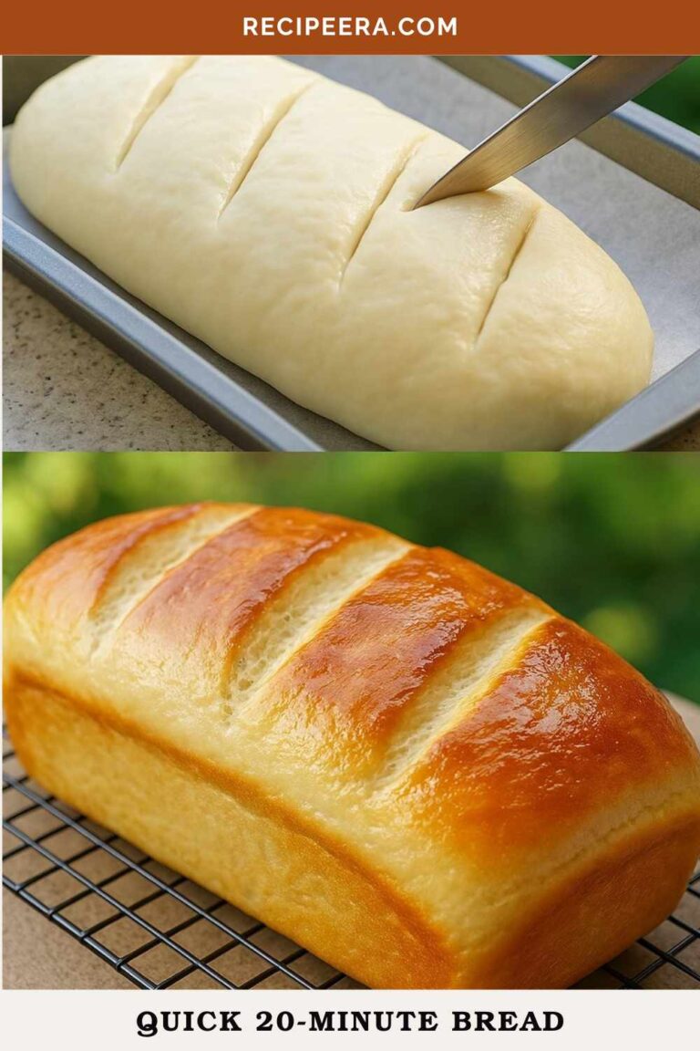 Quick 20-Minute Homemade Bread | Recipeera