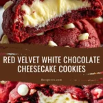 Red Velvet White Chocolate Cheesecake Cookies
