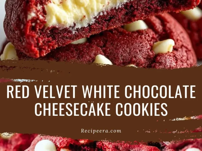 Red Velvet White Chocolate Cheesecake Cookies