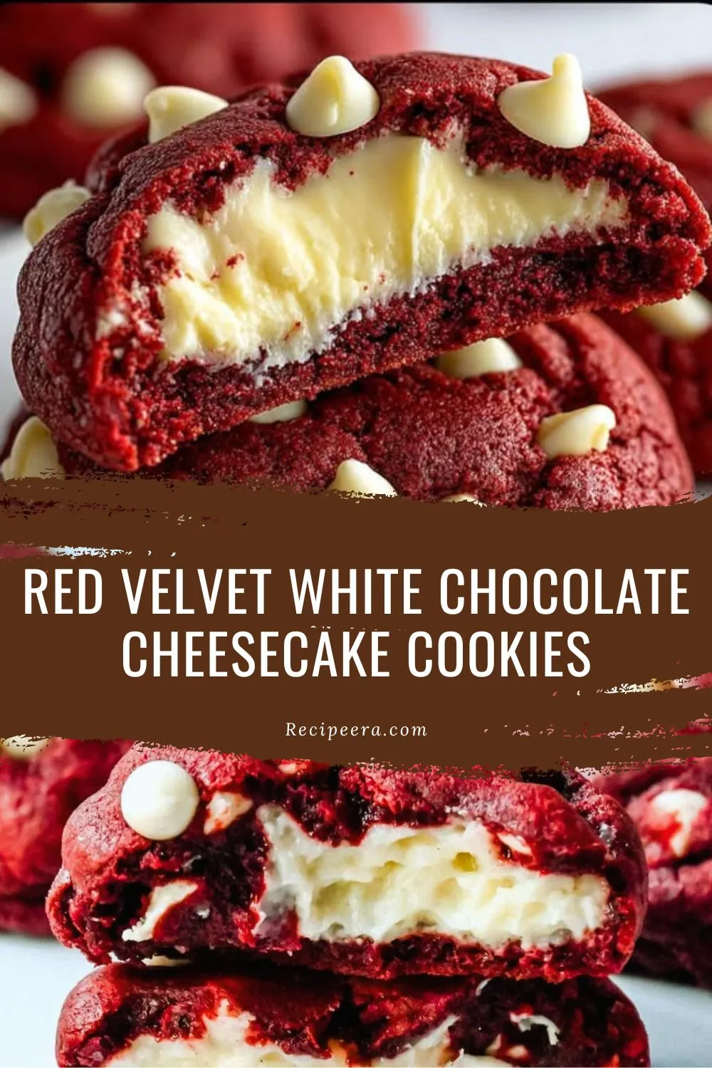 Red Velvet White Chocolate Cheesecake Cookies