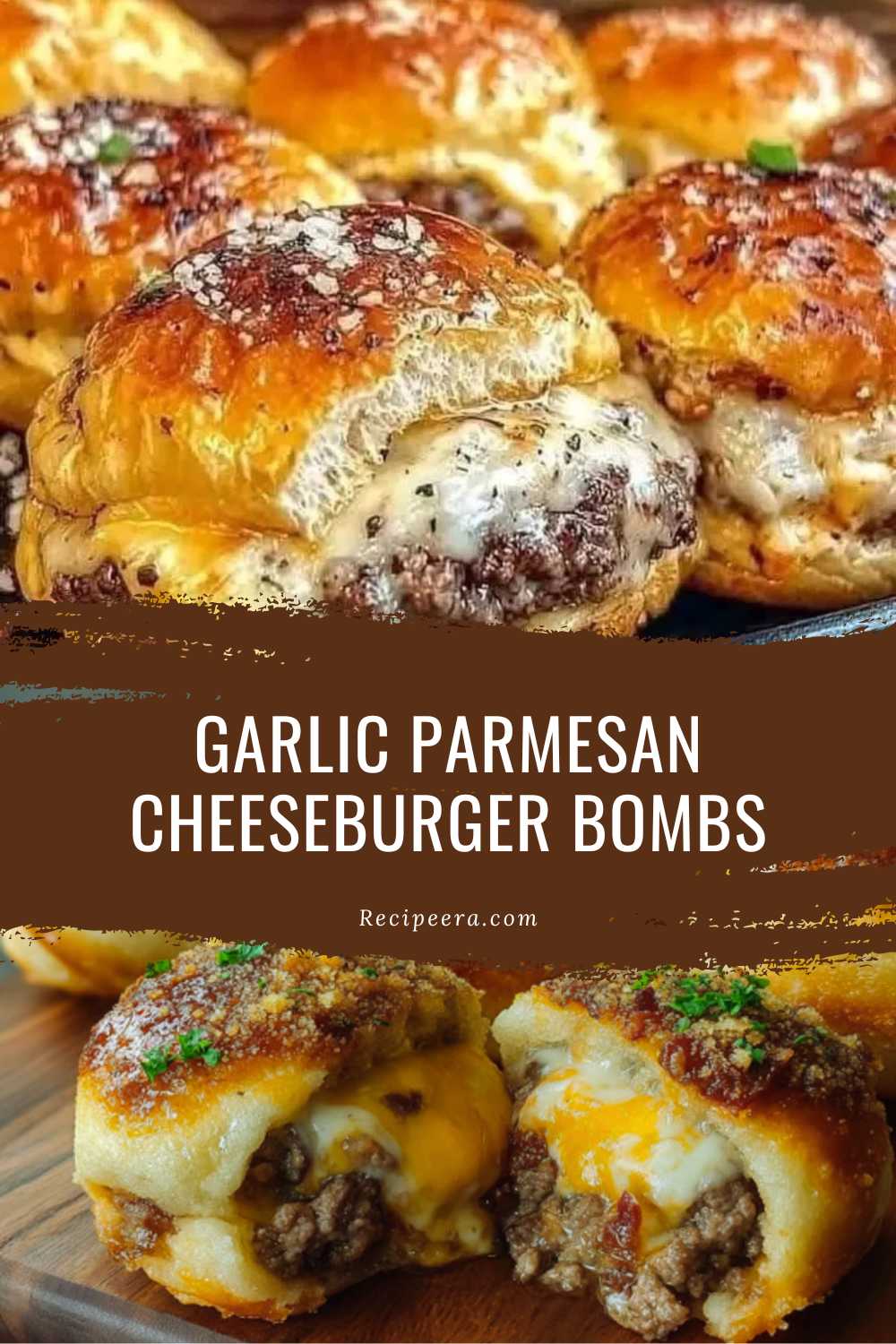 garlic parmesan cheeseburger bombs