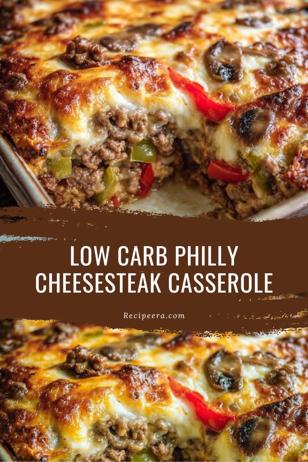 Low carb Philly Cheesesteak Casserole