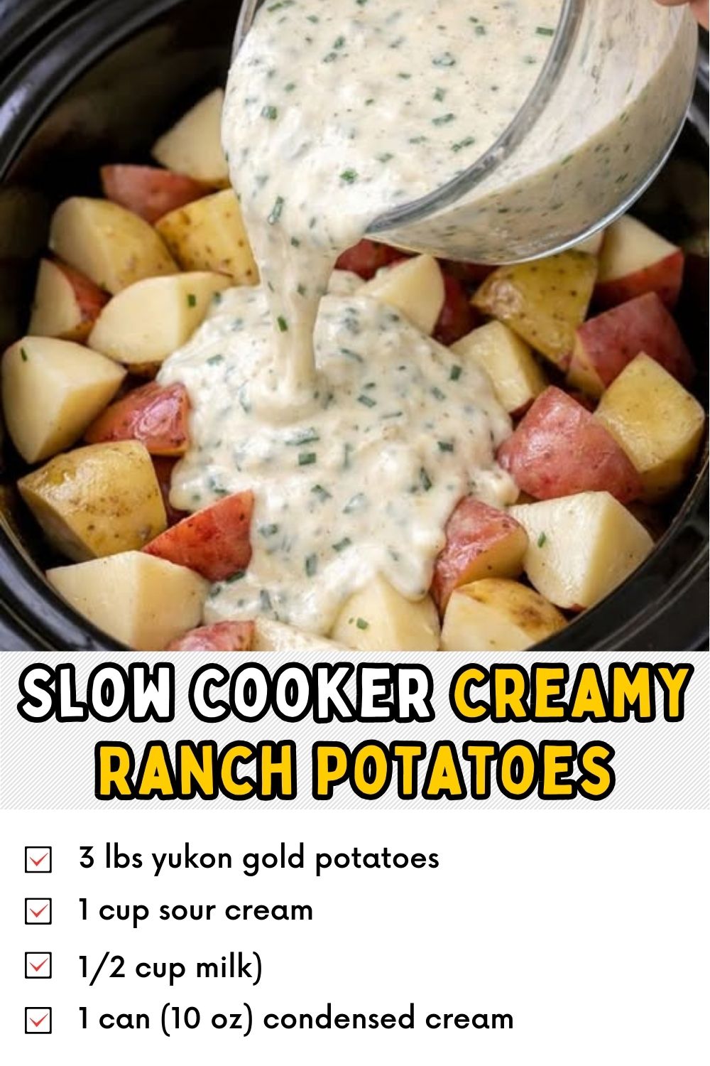 Slow Cooker Creamy Ranch Potatoes