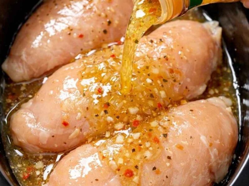 3 Ingredient Slow Cooker Italian Chicken